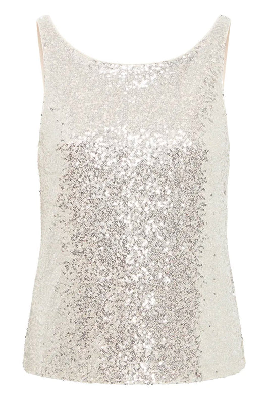 ICHI FAUCA SPARKLE TOP FROSTED ALMOND 20124848