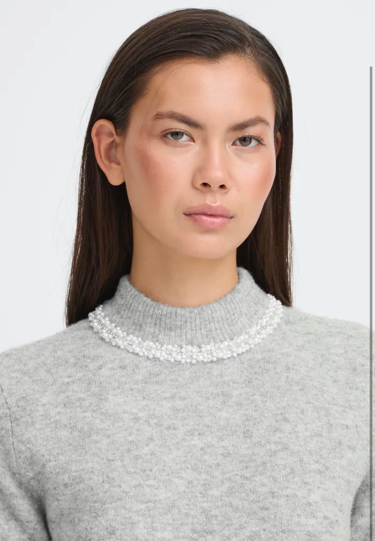 ICHI MACON SS JUMPER GREY MELANGE 20124688