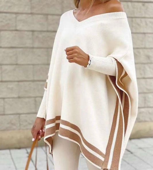 PIPPA PONCHO JUMPER CREAM