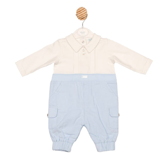 Mintini Romper Ivory/Blue MB6612
