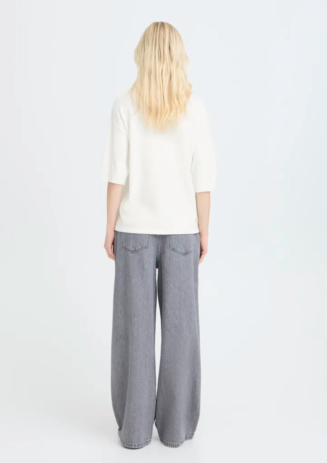B YOUNG MMORLA SS FINE KNIT TSHIRT MARSHMALLOW 20814397