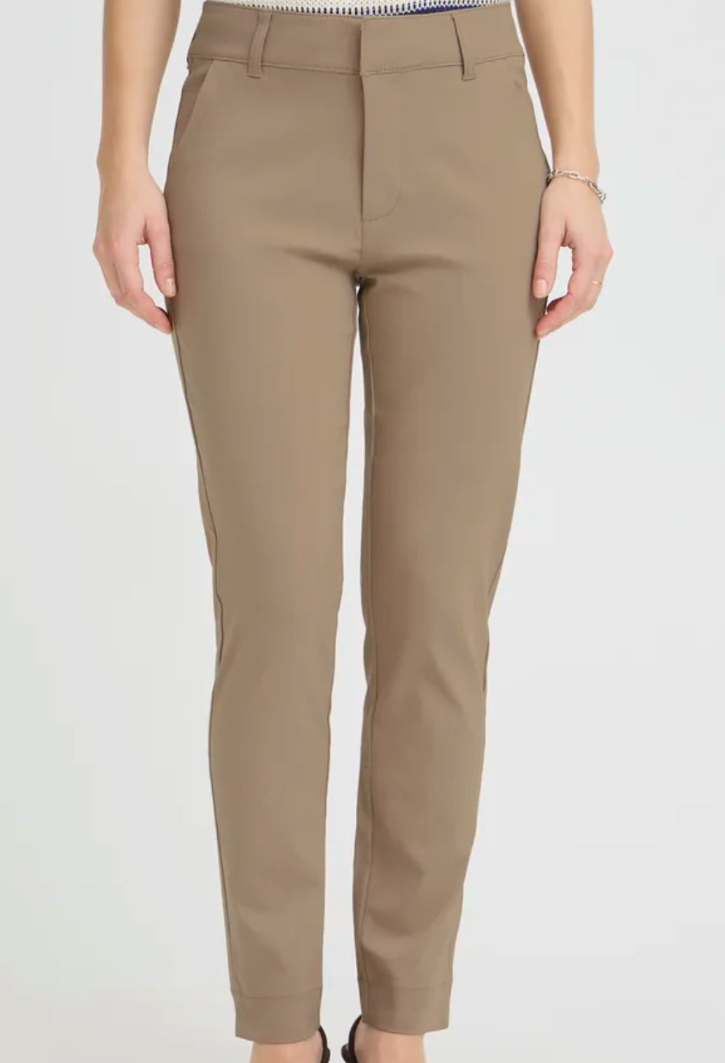 B YOUNG DIXI CHINO PANTS 20816133 CHINCHILLA