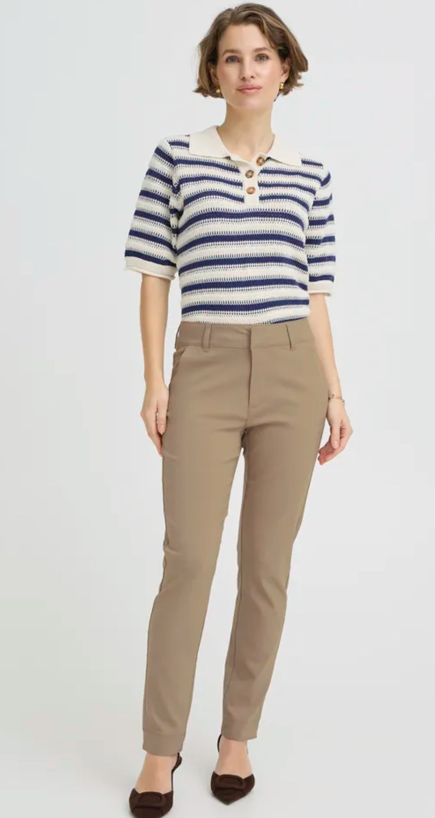 B YOUNG DIXI CHINO PANTS 20816133 CHINCHILLA