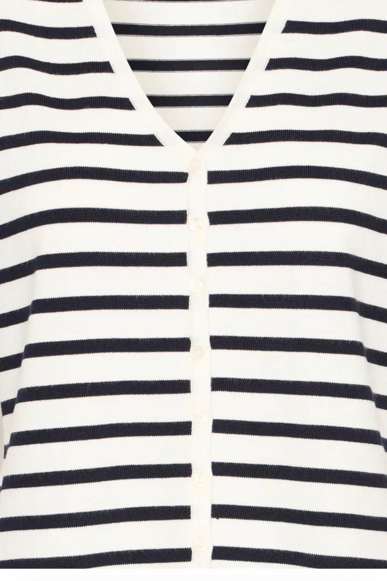 ICHI LULS WAISTCOAT WHITE/TOTAL ECLIPSE STRIPE 20125821