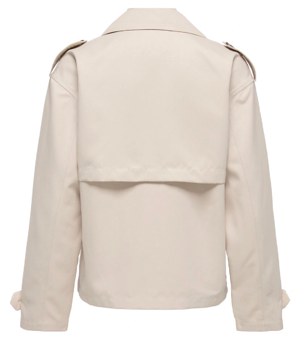 ONLY HANNAH SHORT LIFE TRENCHCOAT in HUMUS
