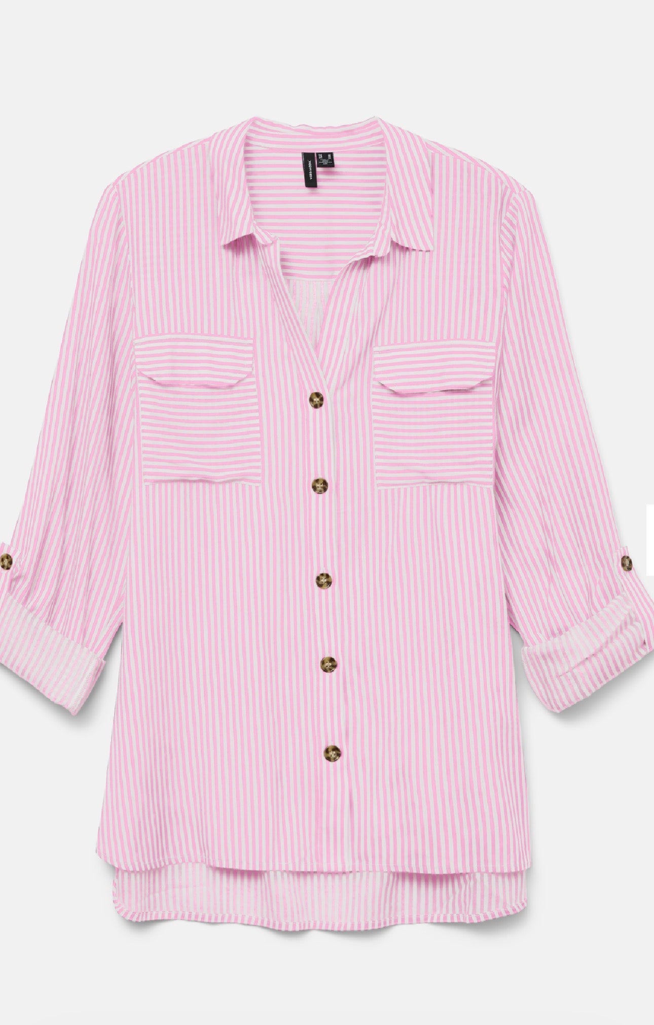 VERO MODA BUMPY LS SHIRT 10275283 BONBON/SNOW WHITE