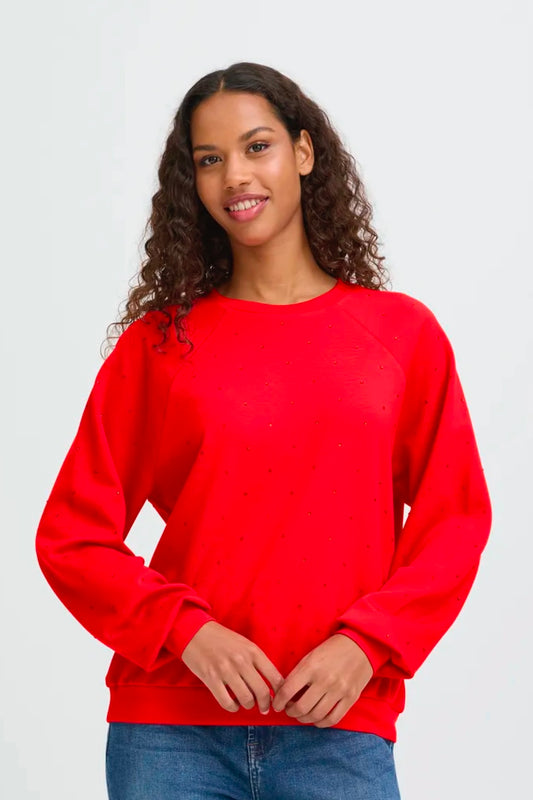 ICHI AMIAS LS JUMPER RACING RED 20124881