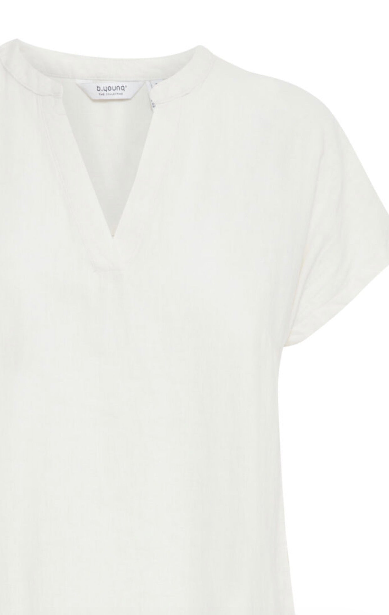 B YOUNG FALAKKA V NECK DRESS 20811336 MARSHMALLOW