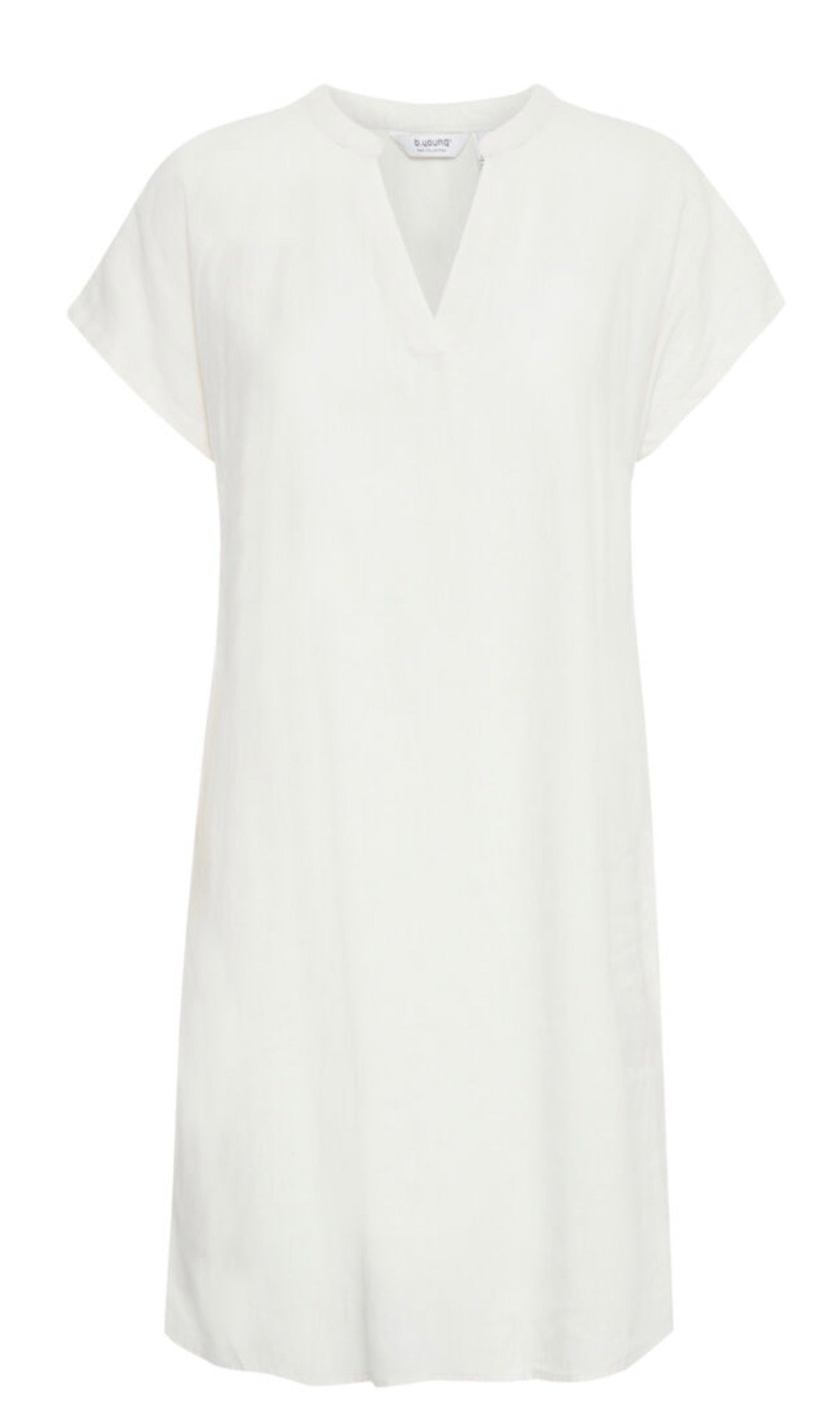 B YOUNG FALAKKA V NECK DRESS 20811336 MARSHMALLOW