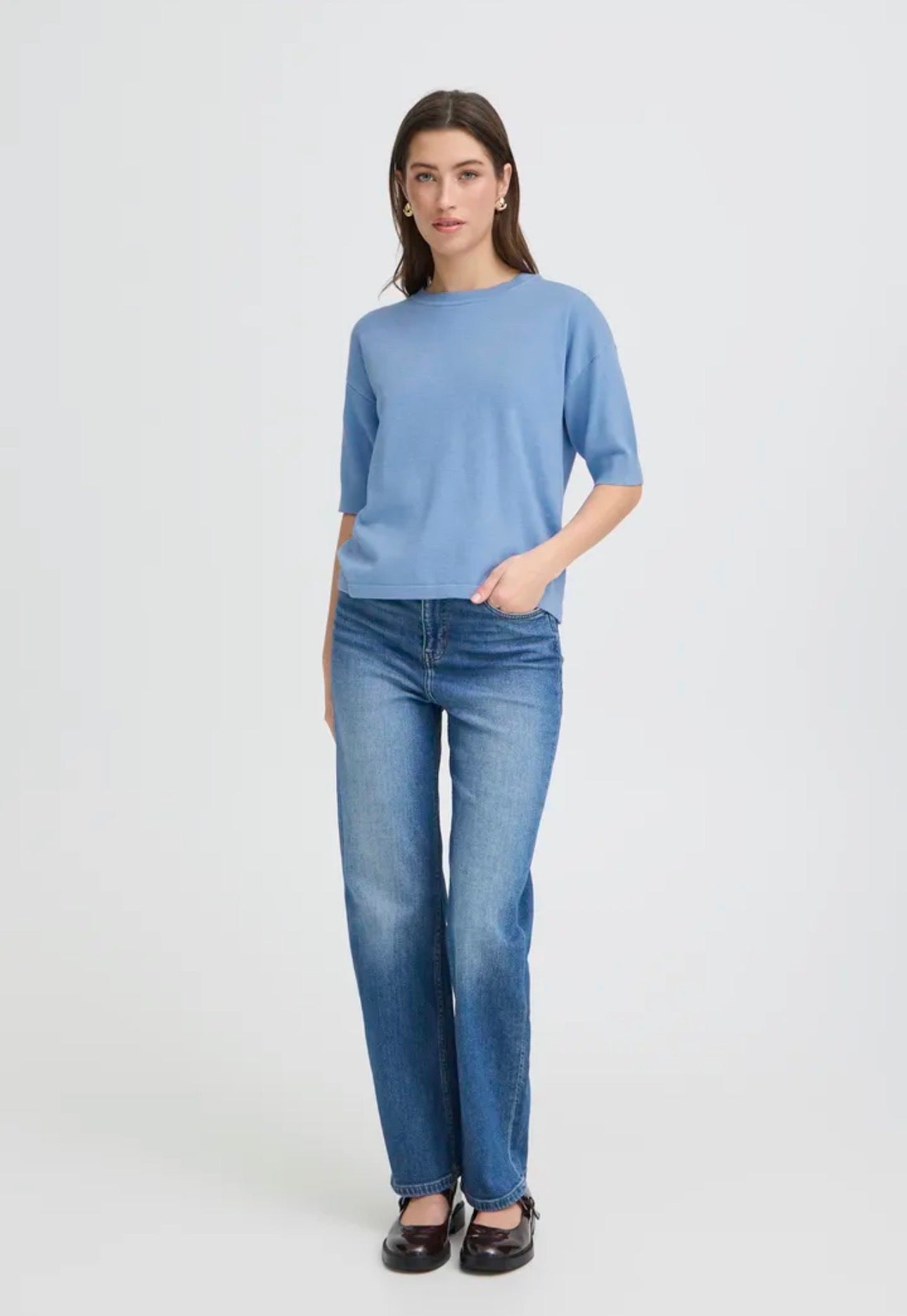 B YOUNG MMORLA TSHIRT 20814397 DELLA ROBBIA BLUE MELANGE
