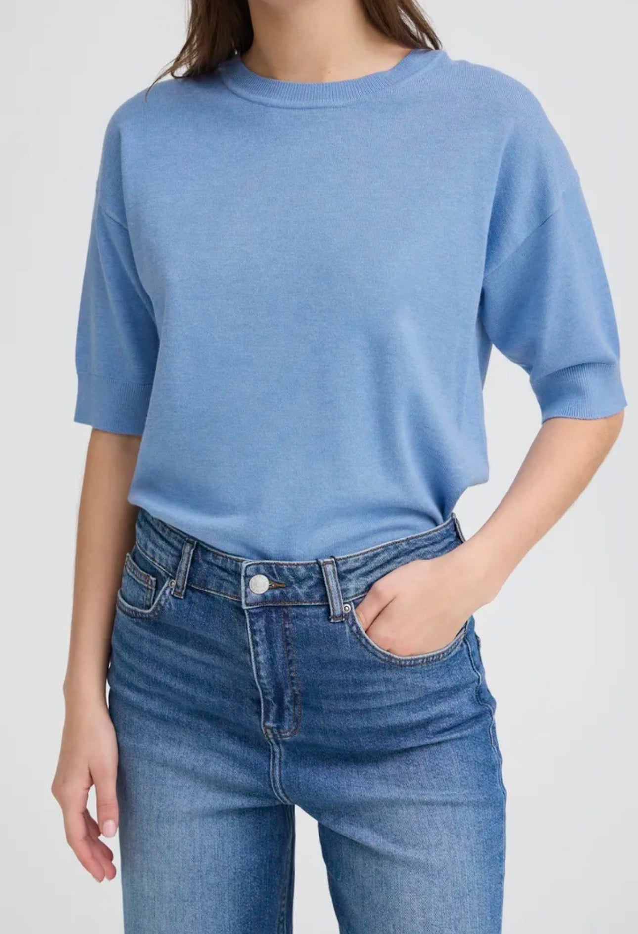 B YOUNG MMORLA TSHIRT 20814397 DELLA ROBBIA BLUE MELANGE