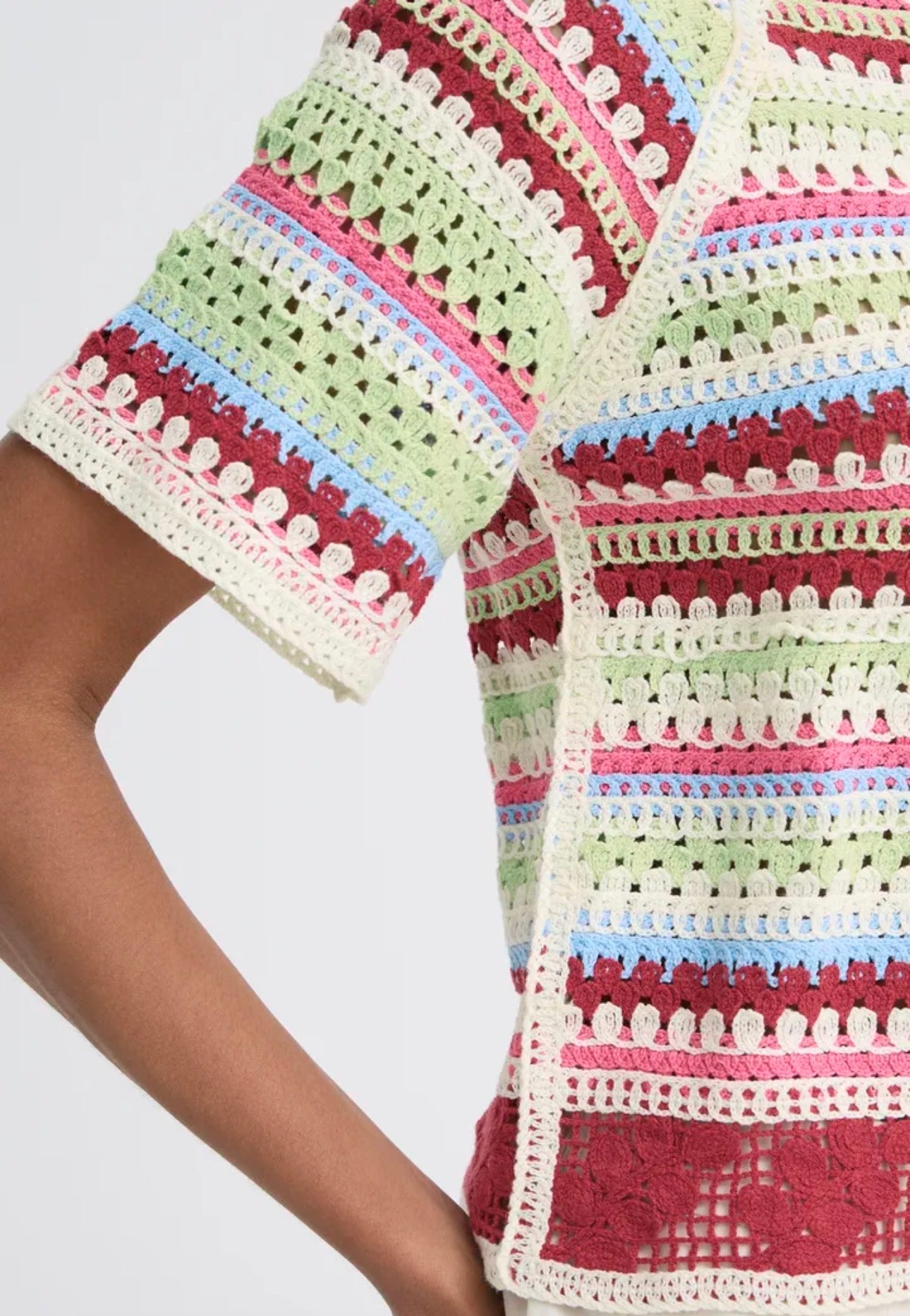 ICHI BANDIE CROCHET MULTICOLOUR TOP 20125661