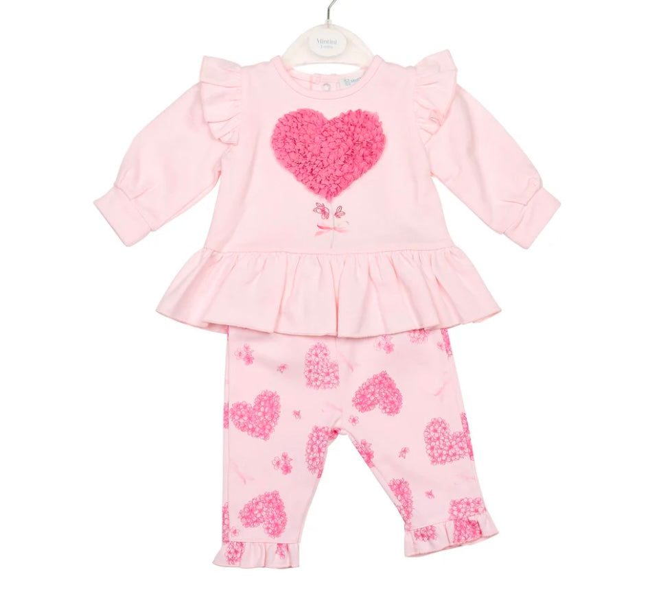 MINTINI GIRLS TOP AND LEGGINGS SET PINK MB6789/MB6789A
