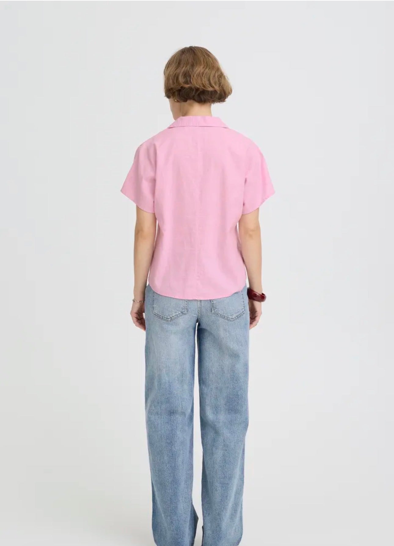 B YOUNG FALAKKA CAP SLEEVE SHIRT 20818820 PARFAIT PINK