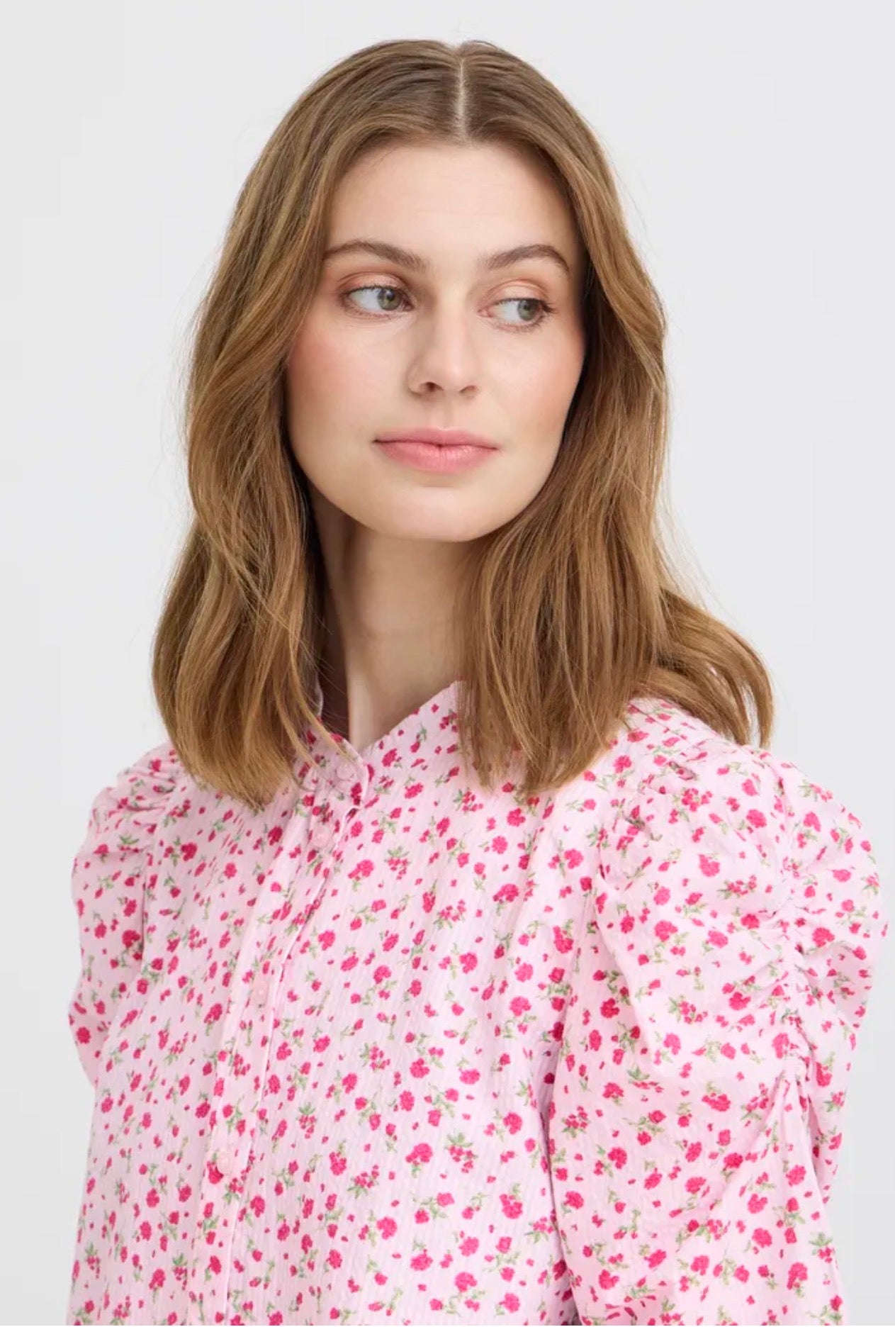 ICHI QWIN BLOUSE 20123471 LIGHT PINK/AZALEA FLOWER