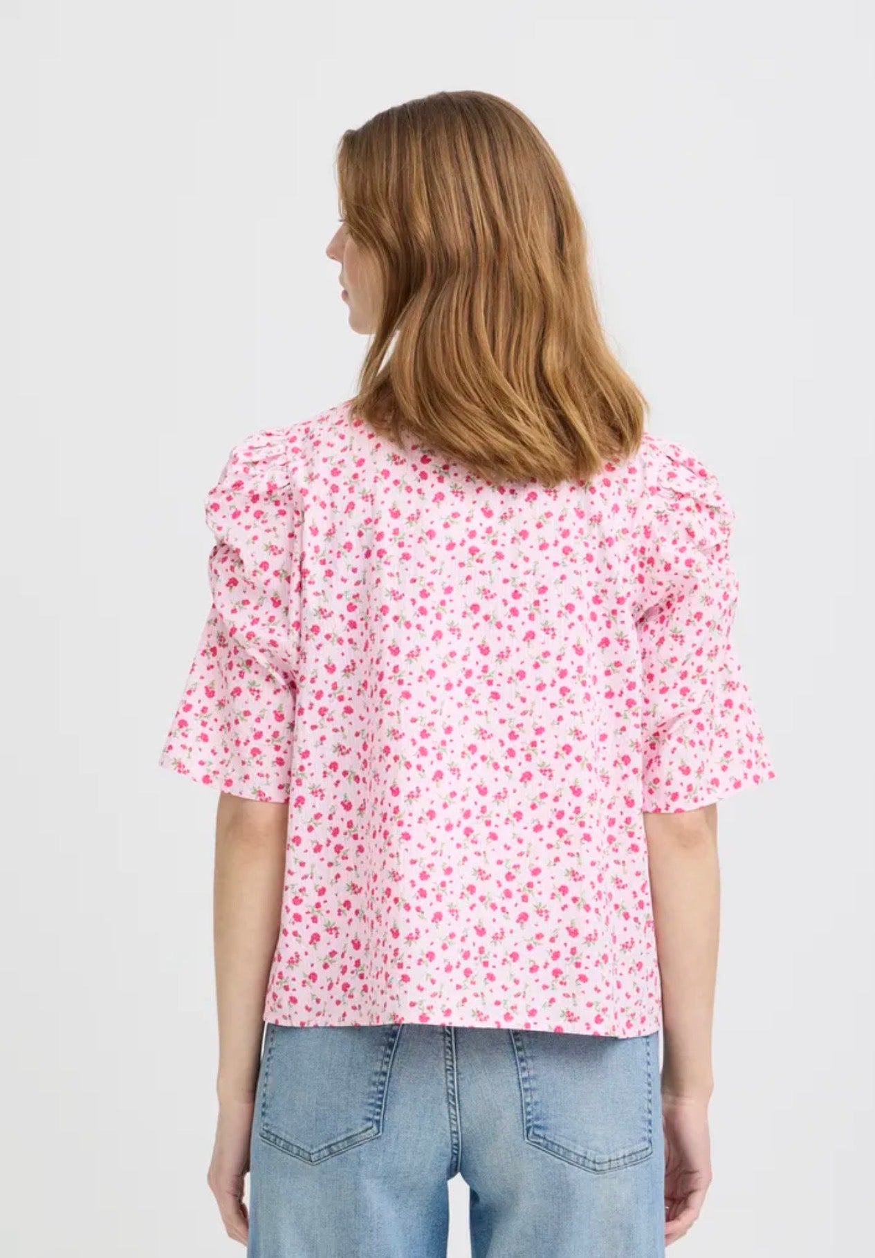 ICHI QWIN BLOUSE 20123471 LIGHT PINK/AZALEA FLOWER