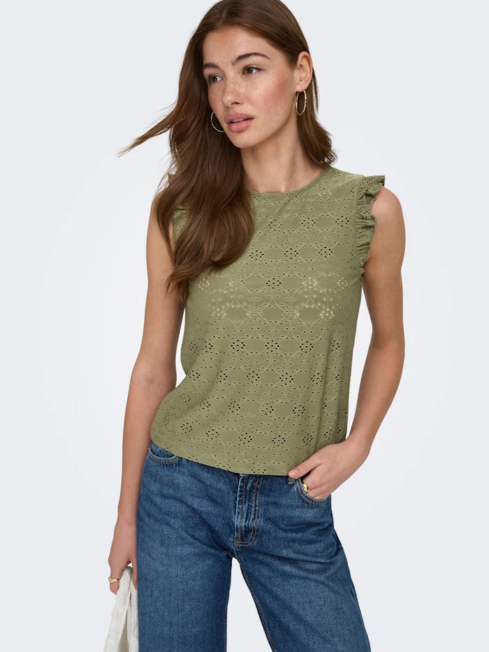 ONLY SMILLA SLEEVELESS FRILL TOP 15371959 MERMAID/ JO SMILLA