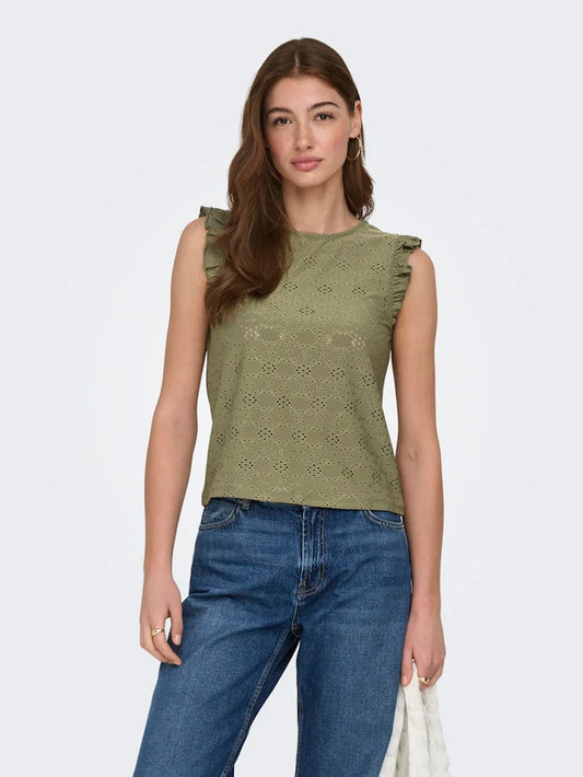 ONLY SMILLA SLEEVELESS FRILL TOP 15371959 MERMAID/ JO SMILLA