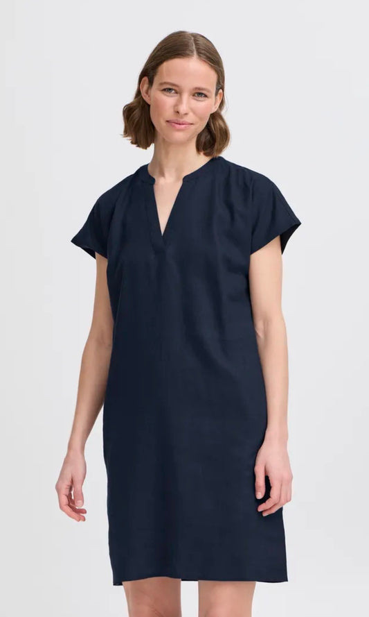 B YOUNG FALAKKA V NECK DRESS 20811336 COPENHAGEN NIGHT