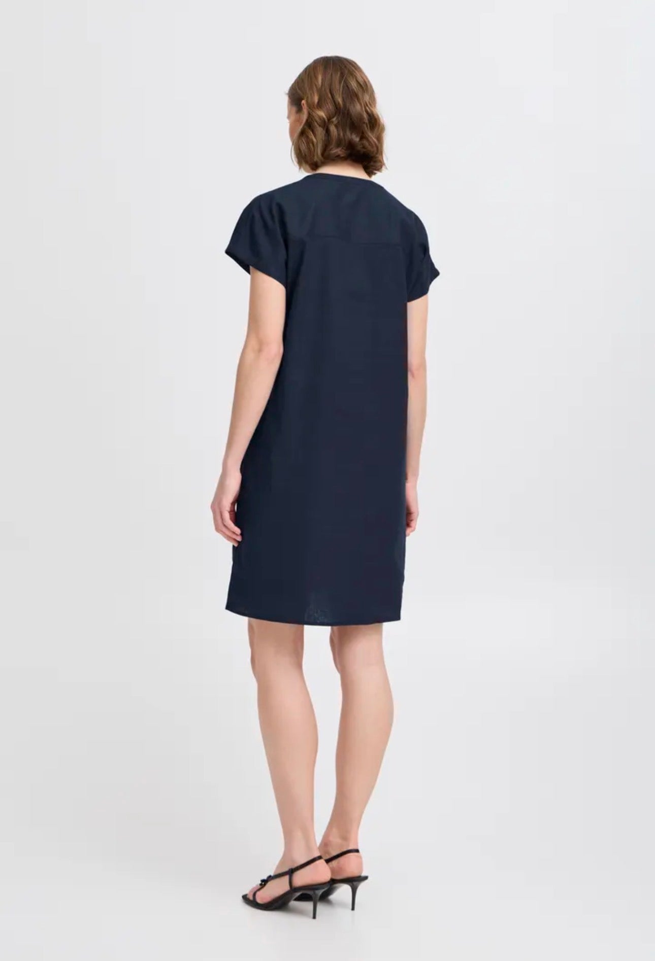 B YOUNG FALAKKA V NECK DRESS 20811336 COPENHAGEN NIGHT
