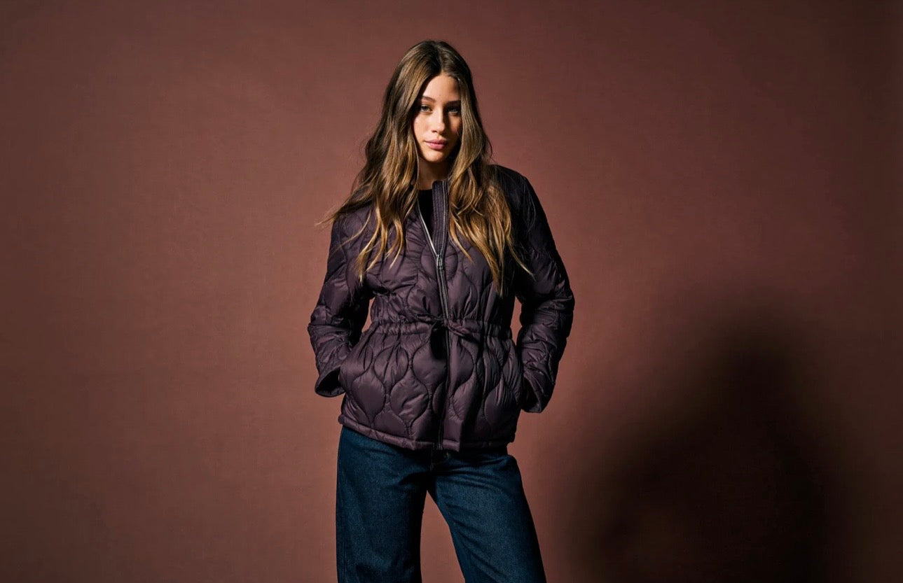 Only Amara Quilted Jacket -   Fudge