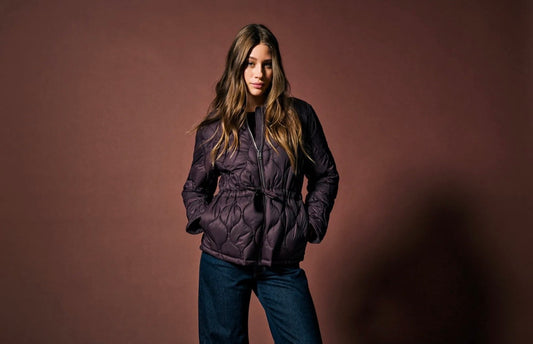 Only Amara Quilted Jacket -   Fudge