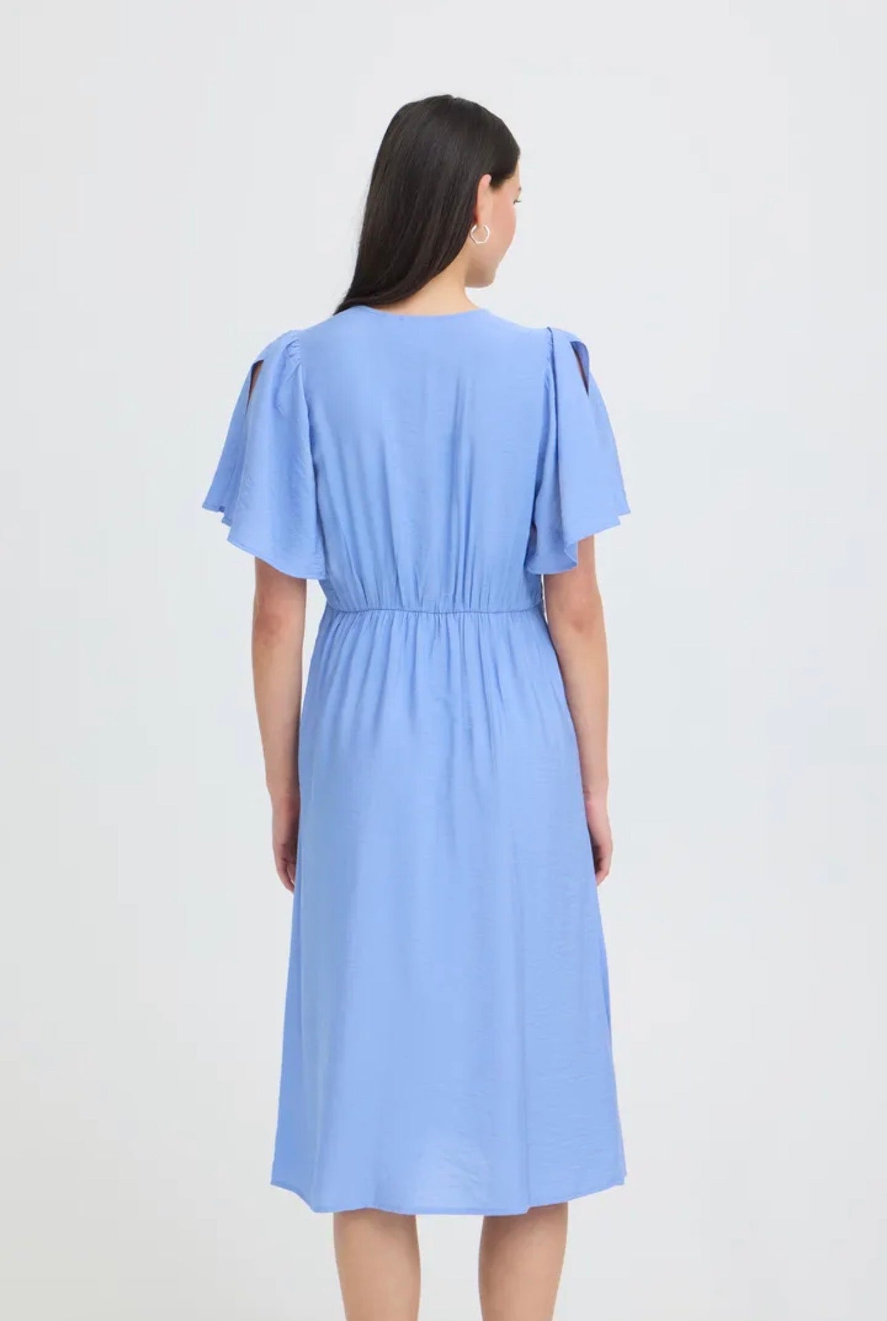 ICHI ANIVA DRESS 20125963 WEDGEWOOD