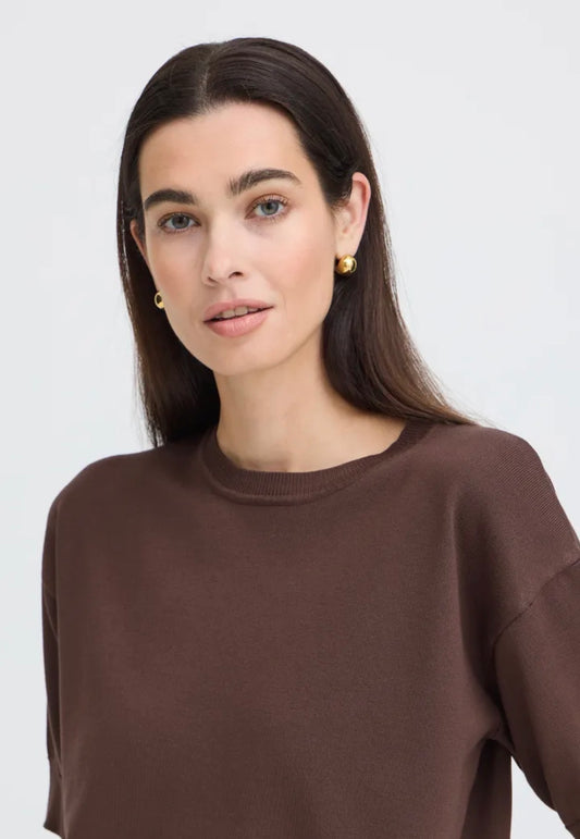 B YOUNG MMORLA FINE KNIT TSHIRT 20814397 FRENCH ROAST