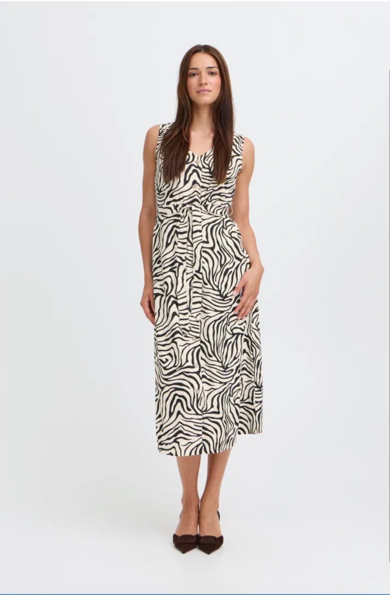 B YOUNG FALAKKA BUTTON DRESS 20818826 METEORITE ANIMAL