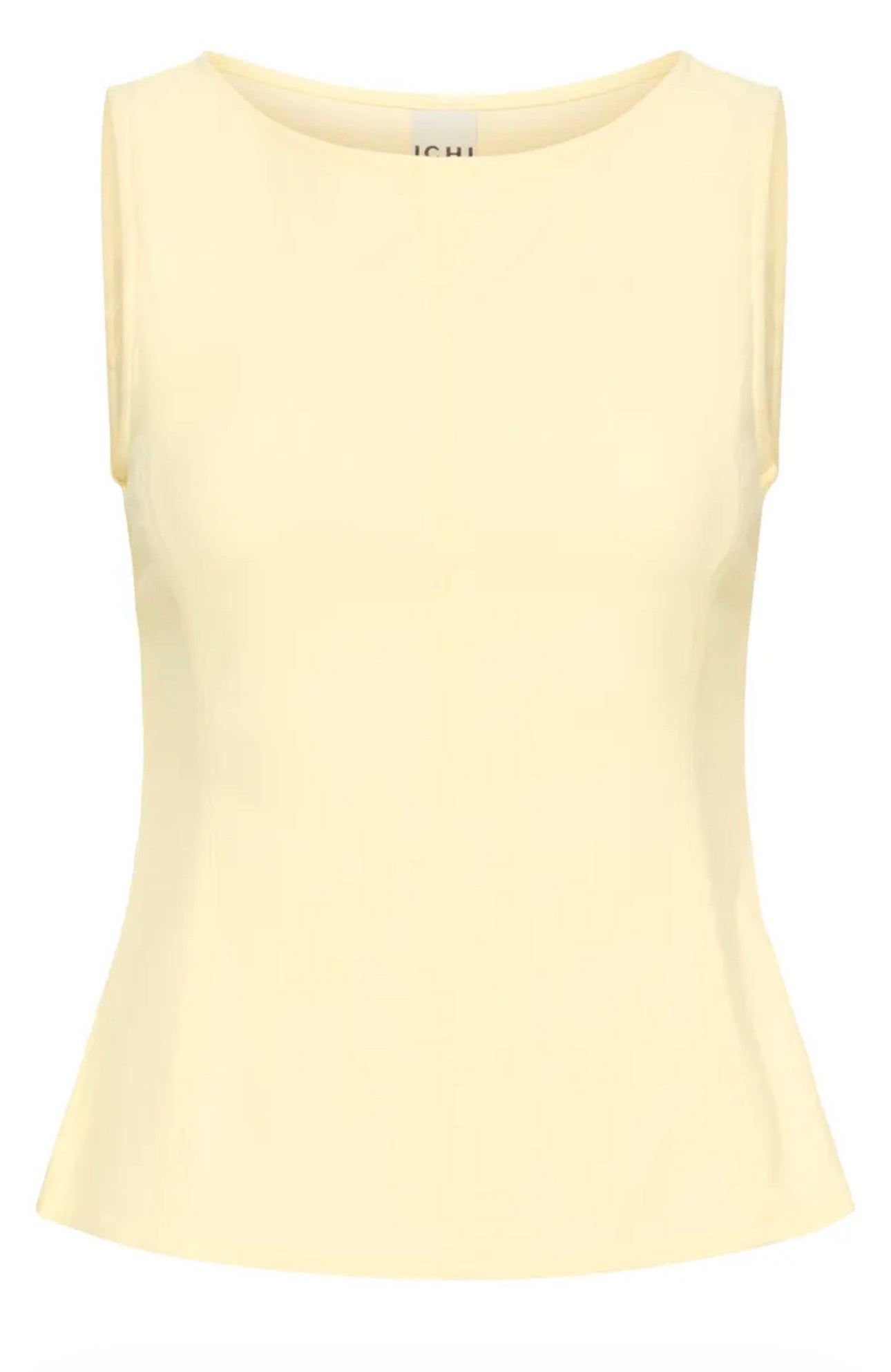 ICHI KATE DENIM SLEEVELESS TOP 20125796 ALMOND OIL