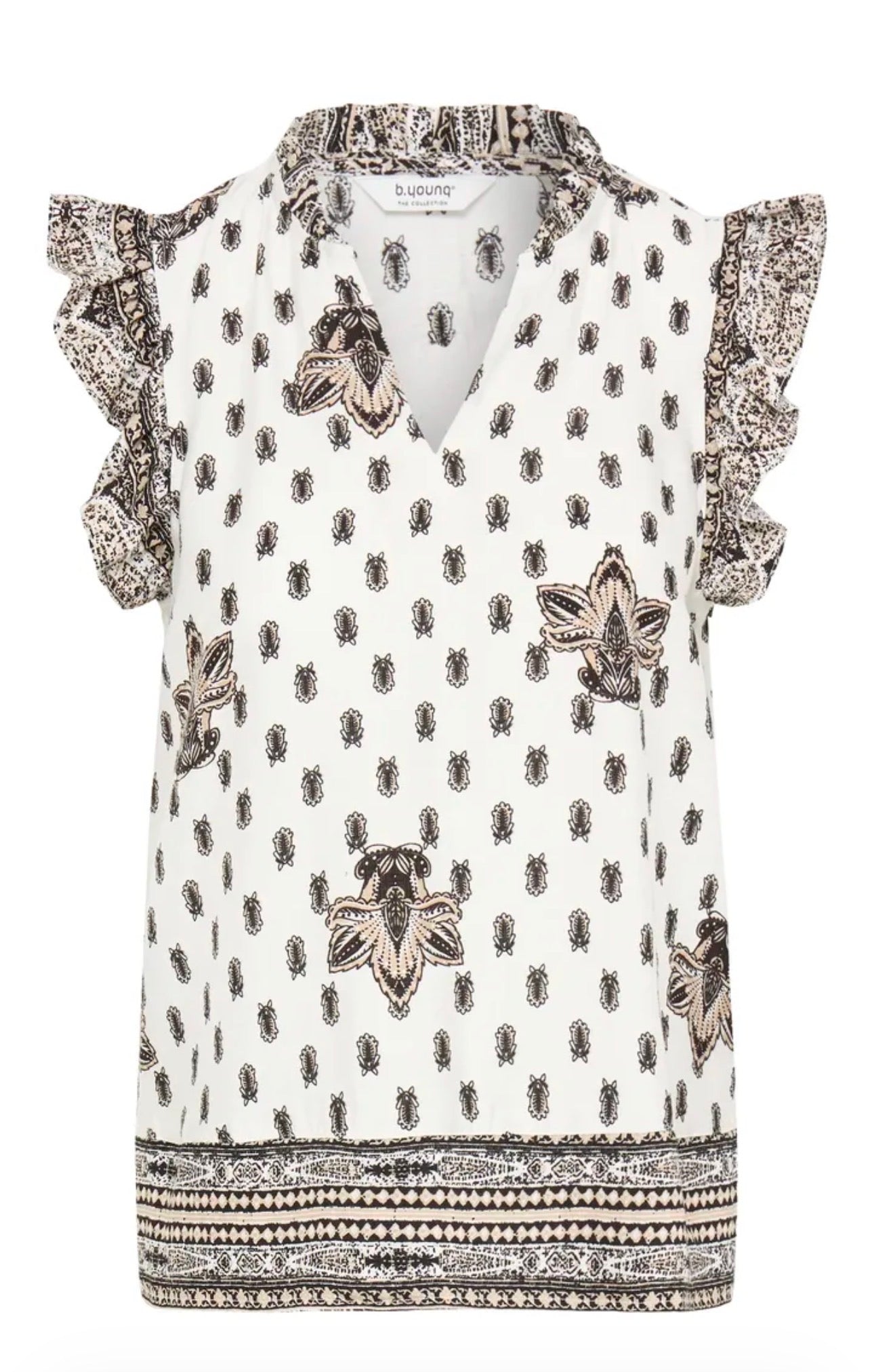 B YOUNG IKAIA BOHO BLOUSE 20819070 METEORITE