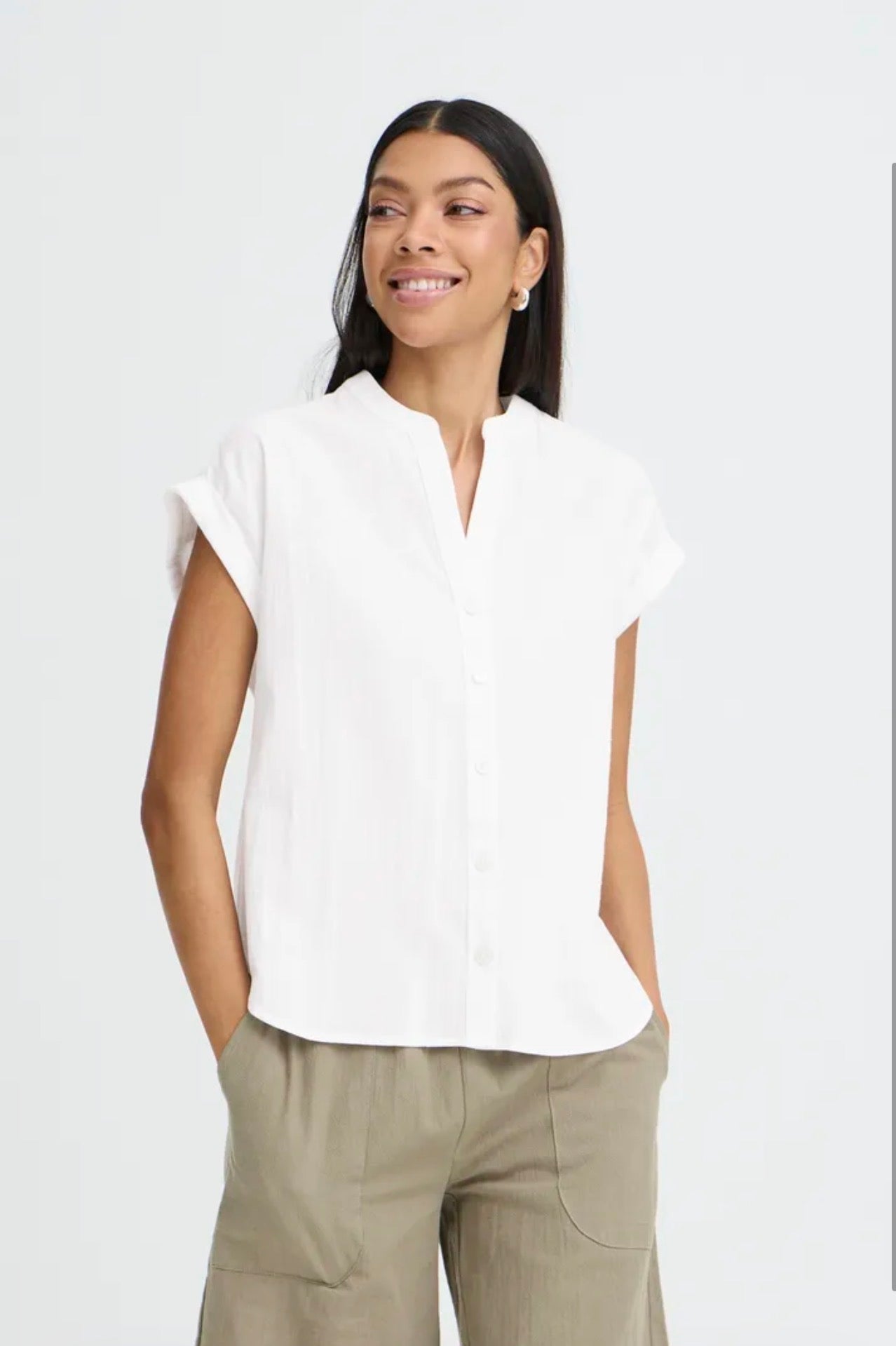 B YOUNG ELLANA SHIRT 20818987 OPTICAL WHITE