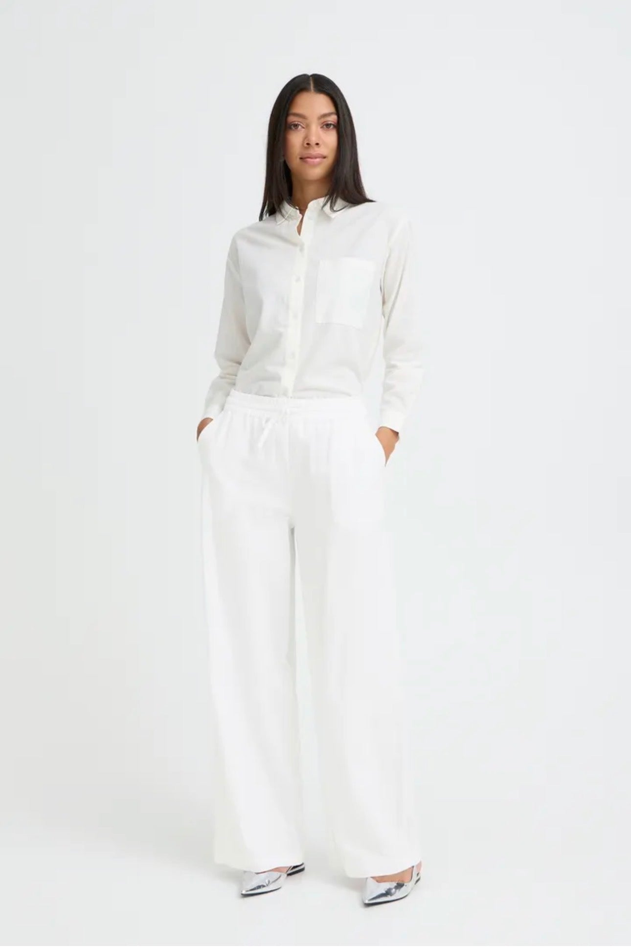 B YOUNG ELLANA PANTS 20818986 OPTICAL WHITE