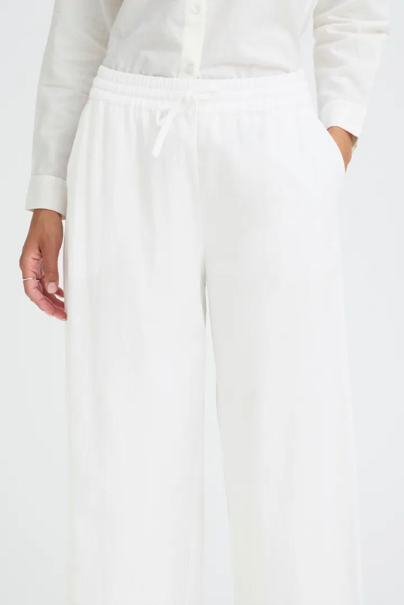 B YOUNG ELLANA PANTS 20818986 OPTICAL WHITE