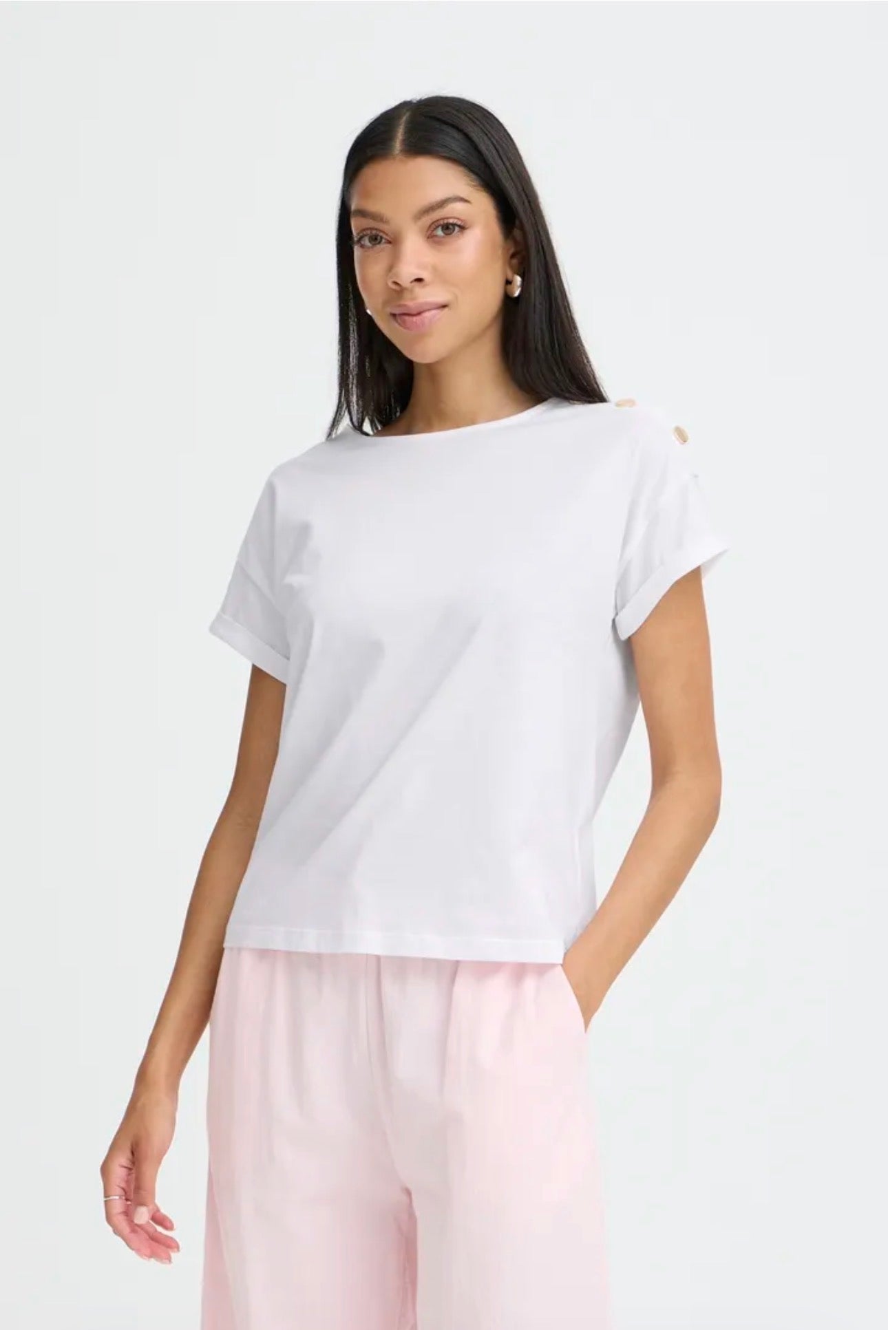 B YOUNG SILANY T-SHIRT 20818975 OPTICAL WHITE