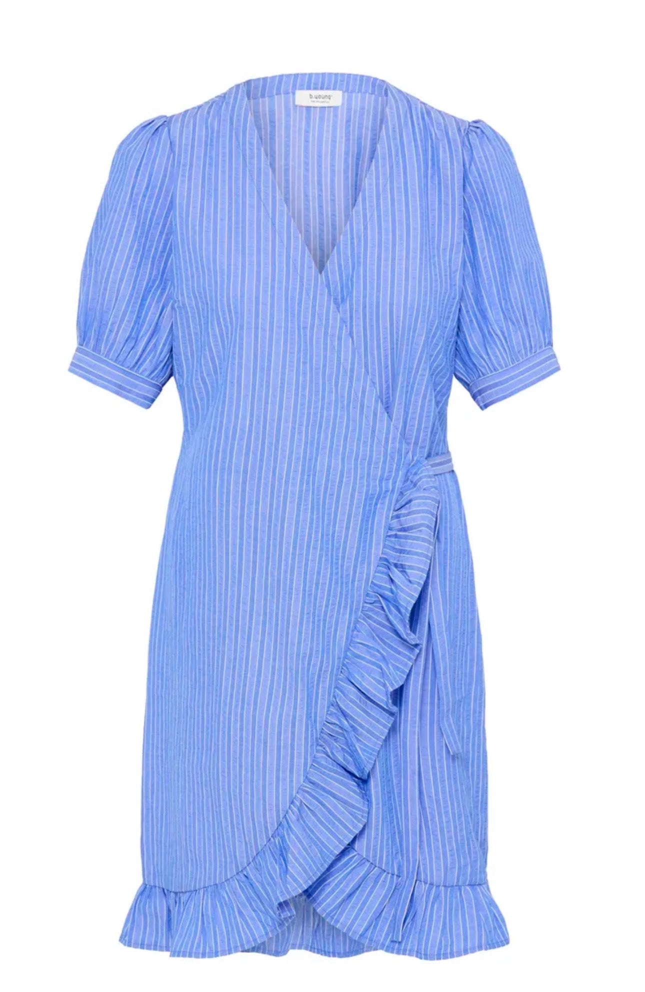 B YOUNG JAIDEN DRESS NEBULAS BLUE STRIPE