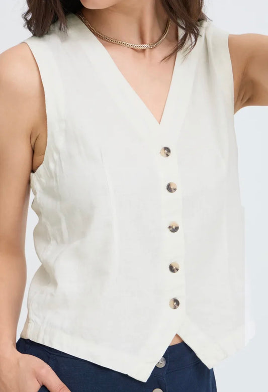 B YOUNG FALAKKA WAISTCOAT MARSHMALLOW