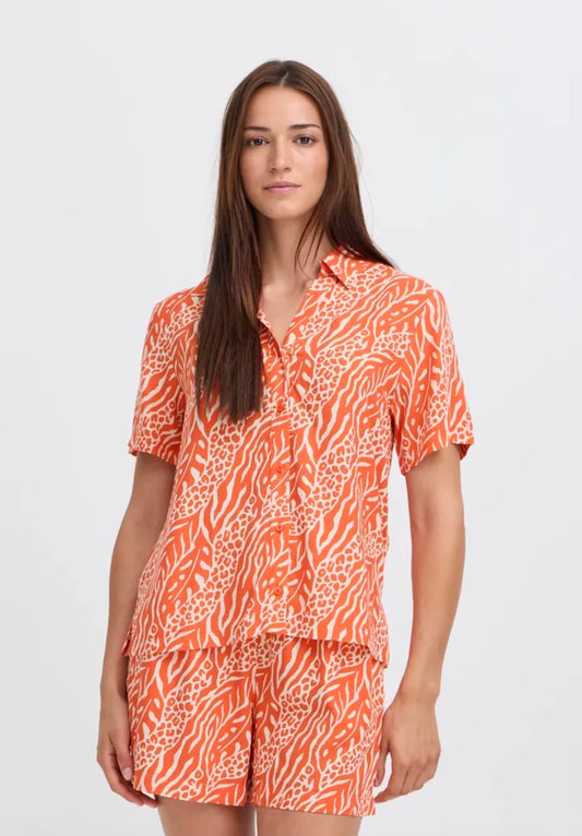 B YOUNG JOELLA SHIRT in NATURE VIBES FIESTA