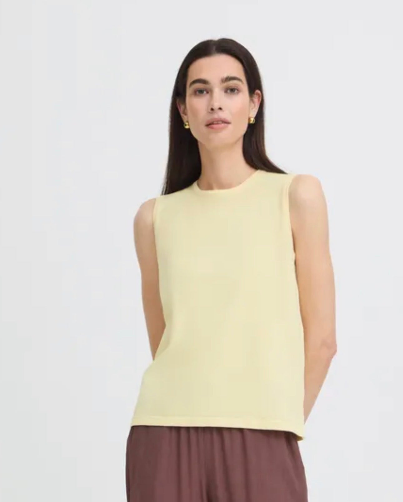 B YOUNG MMORLA SLEEVELESS TOP in FLAN