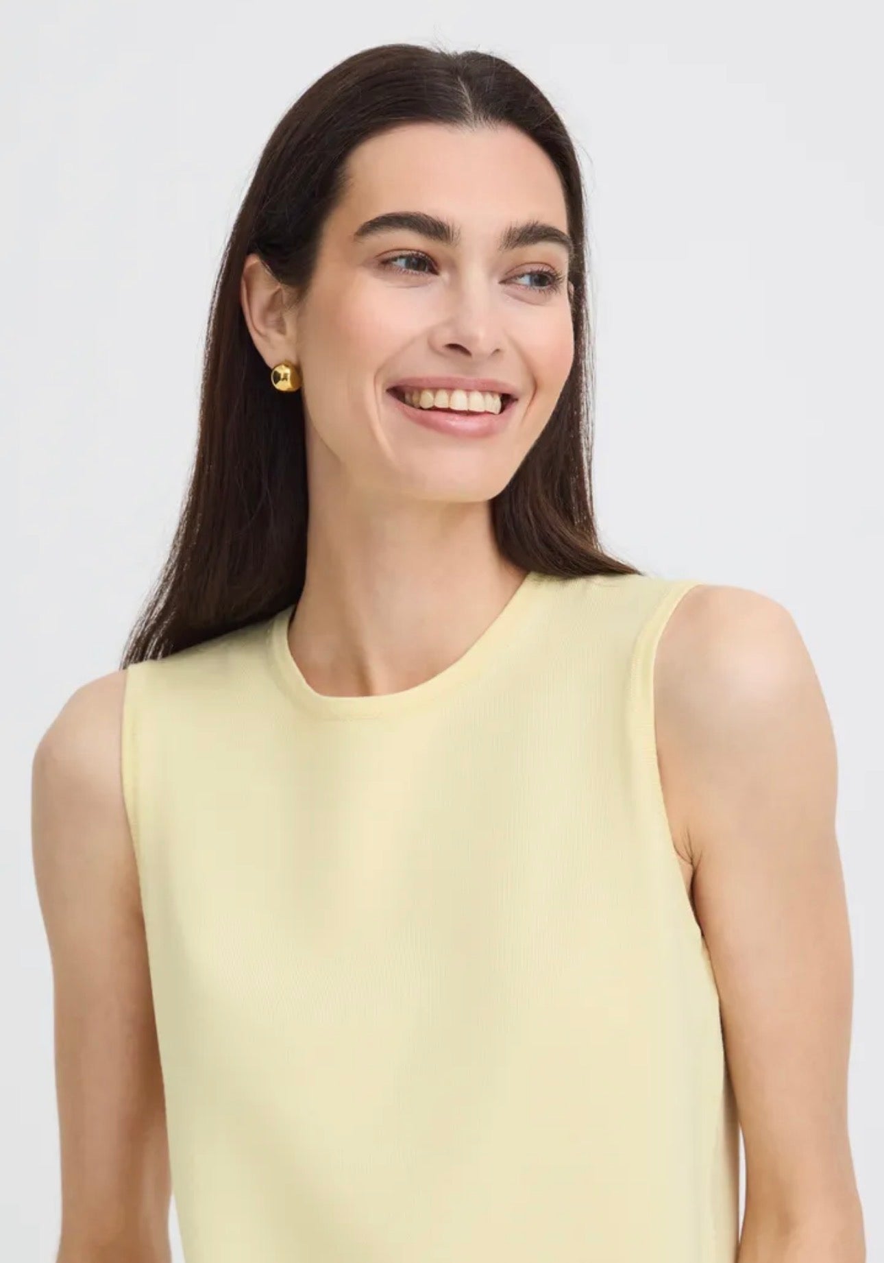B YOUNG MMORLA SLEEVELESS TOP in FLAN