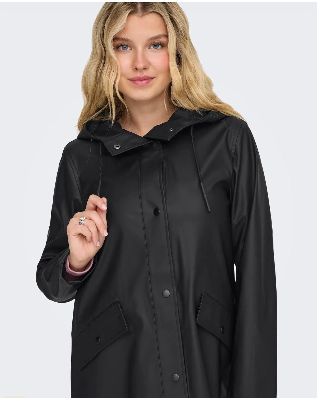 ONLY LELISA RAINCOAT BLACK