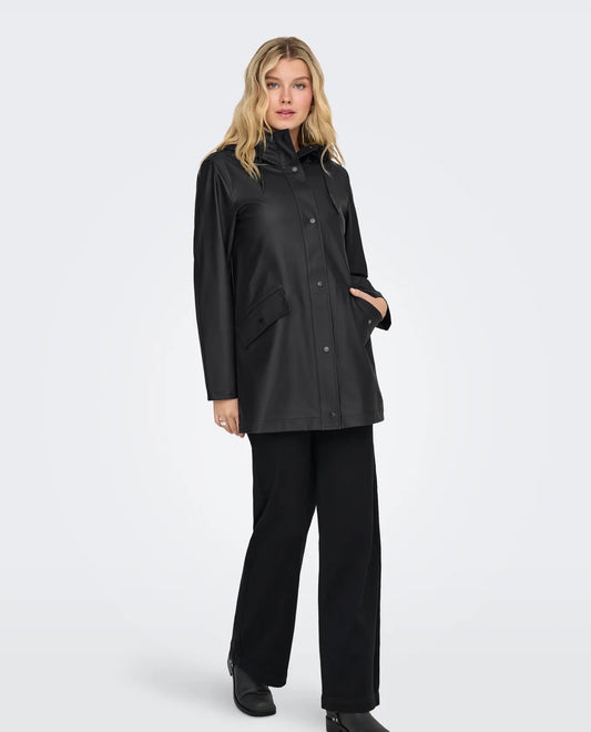 ONLY LELISA RAINCOAT BLACK