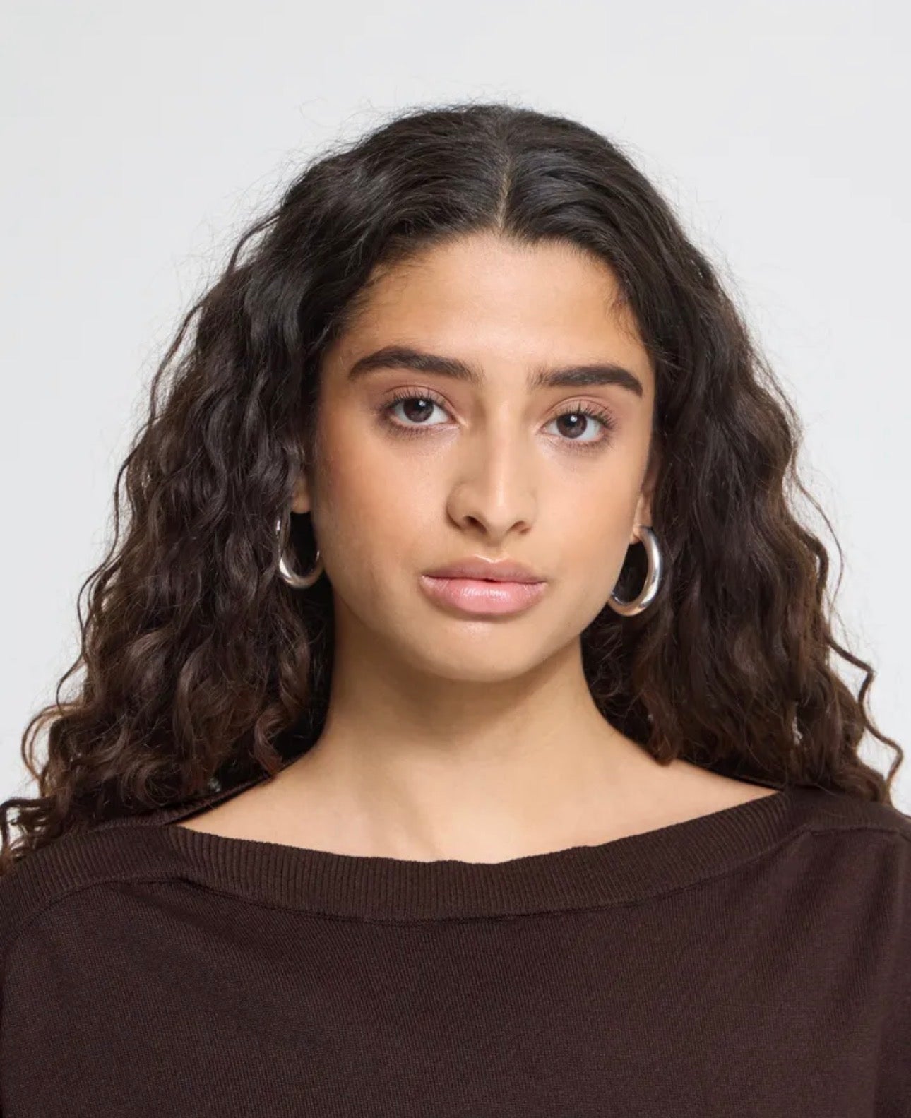 ICHI LULS BOAT NECK LS PULLOVER CHOCOLATE TORTE