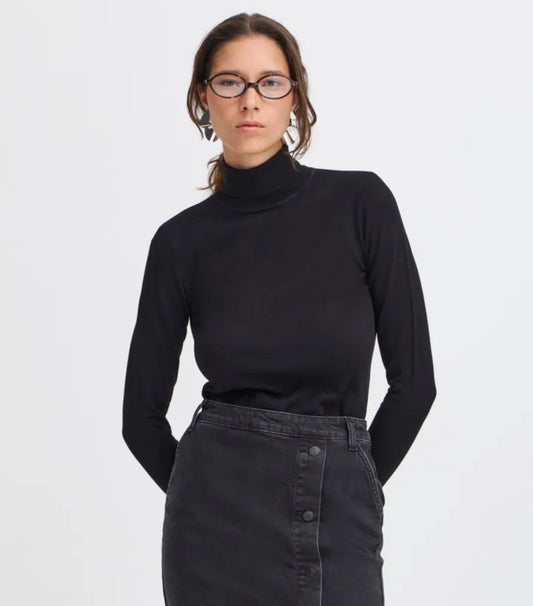 B YOUNG MMORLA ROLLNECK - BLACK