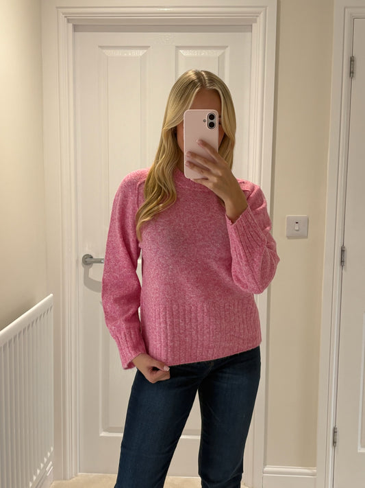 B YOUNG OMEA JUMPER - POLIGNAC PINK MELANGE