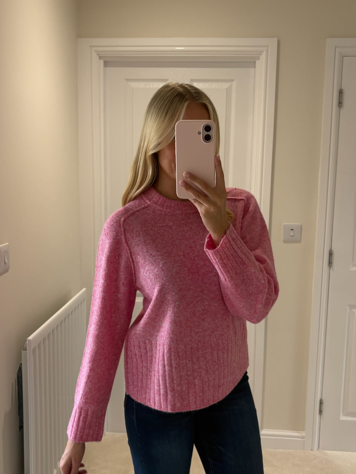 B YOUNG OMEA JUMPER - POLIGNAC PINK MELANGE