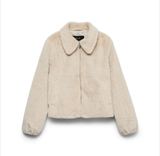 VERO MODA SOLAIMA SHORT JACKET - OATMEAL