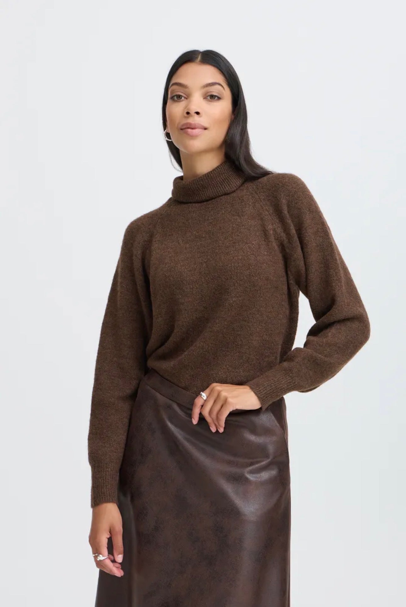 B YOUNG MONNA ROLLNECK - JAVA MELANGE