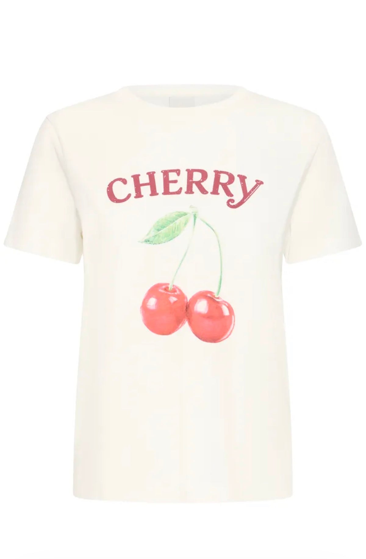 ICHI CAMINO SS T-SHIRT - CLOUD DANCER / W CHERRISH