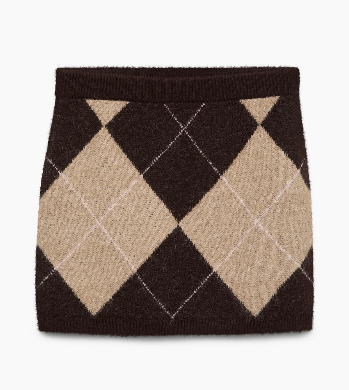 VERO MODA DARLA SHORT SKIRT - CHOCOLATE TORTE / W SILVER